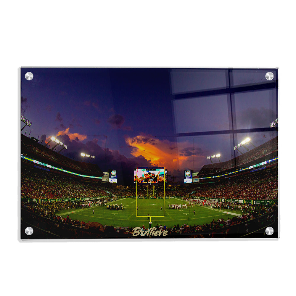 USF Bulls - Bullieve Sunset - College Wall Art #Canvas