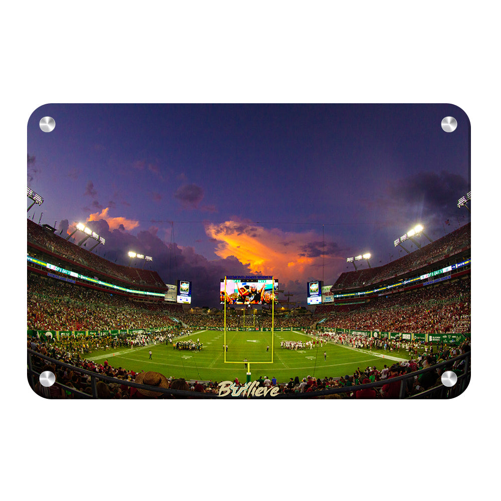USF Bulls - Bullieve Sunset - College Wall Art #Canvas