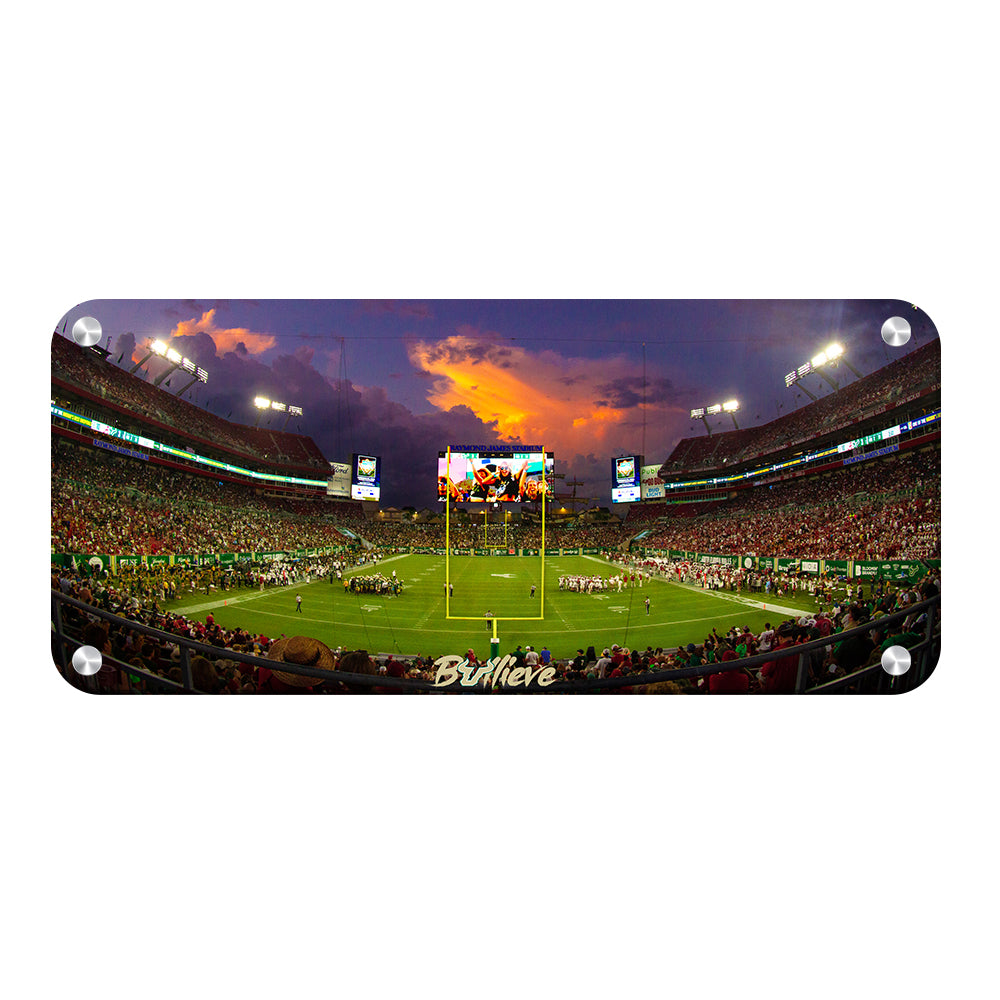 USF Bulls - Bullieve Sunset Panoramic - College Wall Art #Canvas