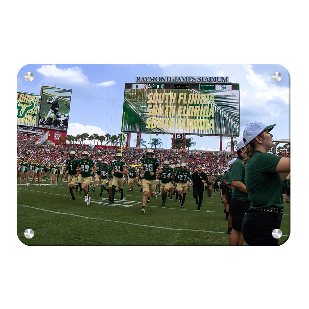 USF Bulls - South Florida Running onto the Field - College Wall Art #Canvas