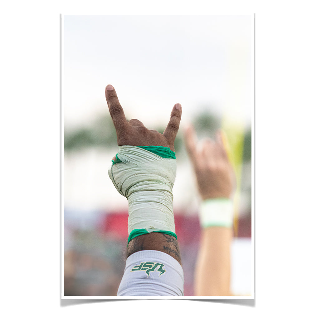 USF Bulls - USF Horns Up - College Wall Art #Canvas