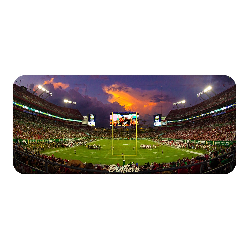 USF Bulls - Bullieve Sunset Panoramic - College Wall Art #Canvas