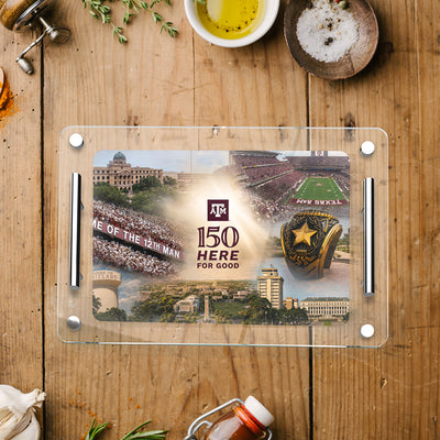 Texas A&M Aggies - Texas A&M Sesquicentennial 150 Here for Good the Present - Charcuterie Tray