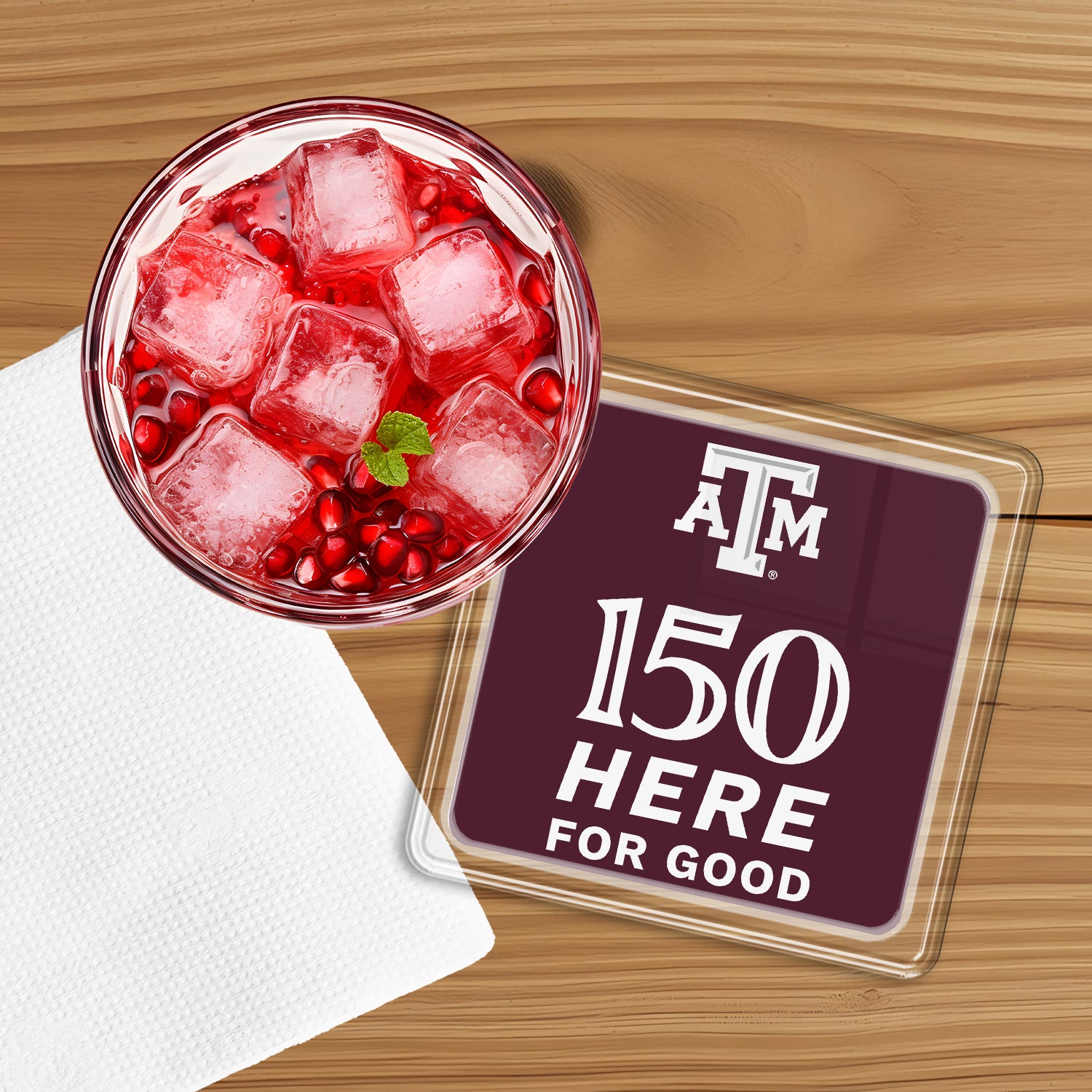 Texas A&M Aggies - Sesquicentennial 150 Here for Good - Coaster