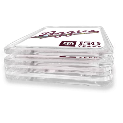 Texas A&M Aggies - Sesquicentennial 150 Aggies Script - Coaster