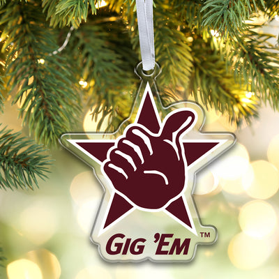 Texas A&M Aggies - Gig'em Ornament & Bag Tag