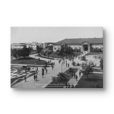 Texas A&M Aggies - Sesquicentennial Vintage Cadets Leaving Sbisa Hall Circa 1920