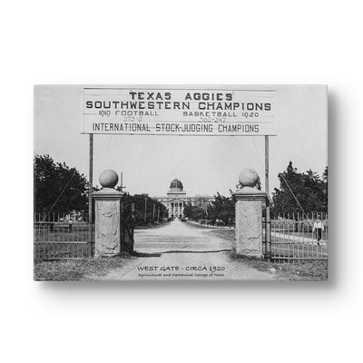 Texas A&M Aggies - Sesquicentennial Vintage West Gate Circa 1920