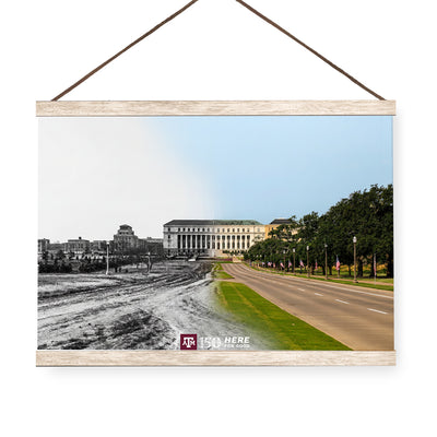 Texas A&M Aggies - Sesquicentennial Old Main Then and Now