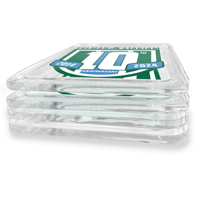 Tulane Green Wave - Yulman Stadium 10 Year Anniversary Logo Drink Coaster