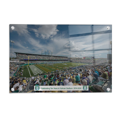 Tulane Green Wave - Celebrating 10 Years in Yulman Stadium - College Wall Art #Acrylic