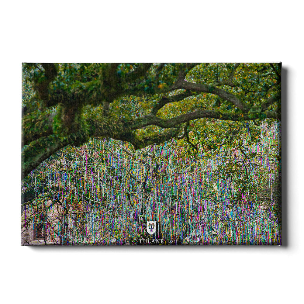 Tulane Green Wave - Bead Tree Under the Oaks - College Wall Art #Canvas 