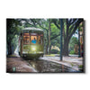 Tulane  Green Wave - Rainy Day Street Car St. Charles - College Wall Art #Canvas