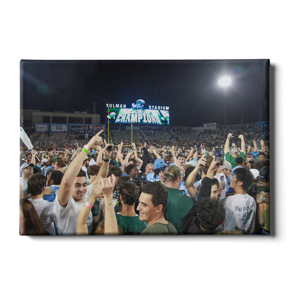 Tulane  Green Wave - Tulane Fans Storm the Field - College Wall Art #Canvas