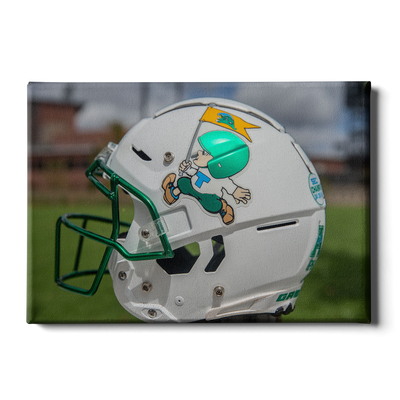 Tulane  Green Wave - Tulane Throw Back Helmet - College Wall Art #Canvas