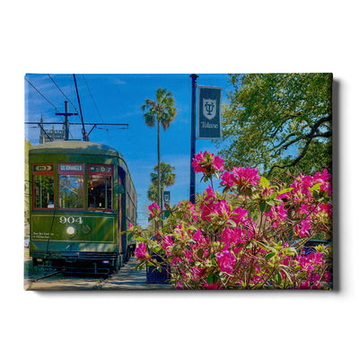 Tulane  Green Wave - St. Charles Streetcar Tulane - College Wall Art #Canvas