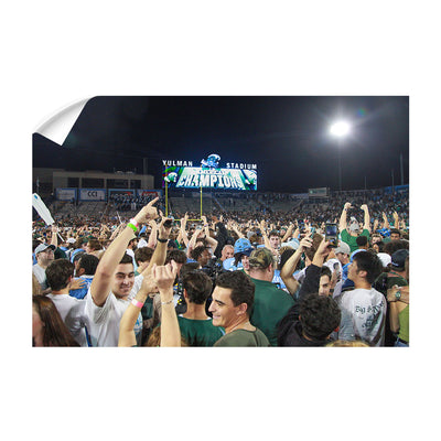 Tulane  Green Wave - Tulane Fans Storm the Field - College Wall Art #Wall Decal