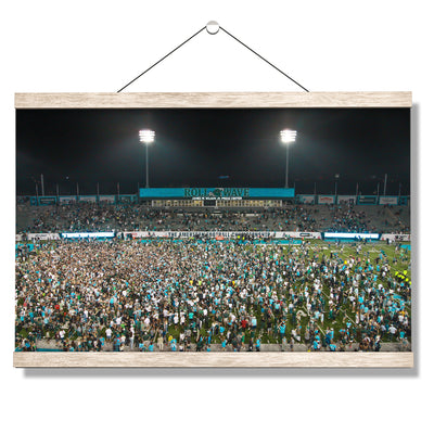 Tulane Green Wave - American Champions Storm the Field - College Wall Art #Hanging Canvas