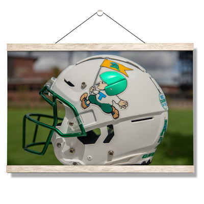 Tulane  Green Wave - Tulane Throw Back Helmet - College Wall Art #Hanging Canvas