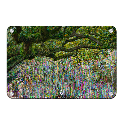 Tulane Green Wave - Bead Tree Under the Oaks - College Wall Art #Metal