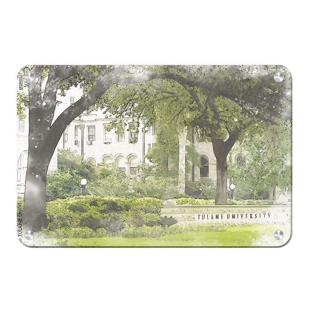 Tulane Green Wave - Tulane Watercolor - College Wall Art #Canvas