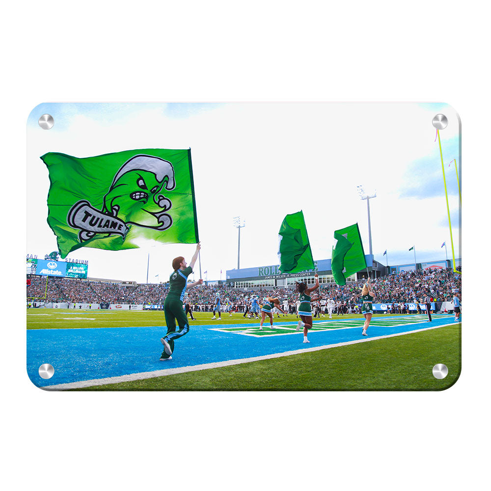 Tulane  Green Wave - Tulane Flags - College Wall Art #Canvas