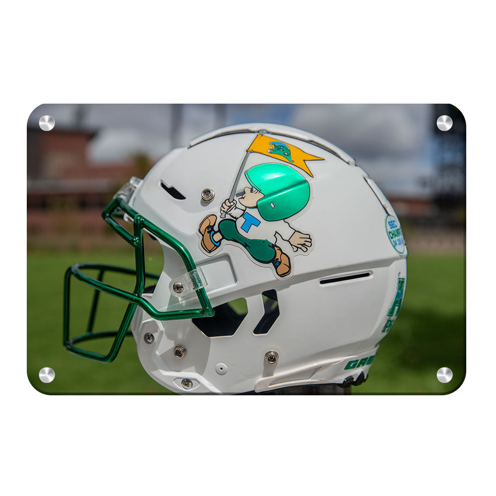 Tulane  Green Wave - Tulane Throw Back Helmet - College Wall Art #Canvas