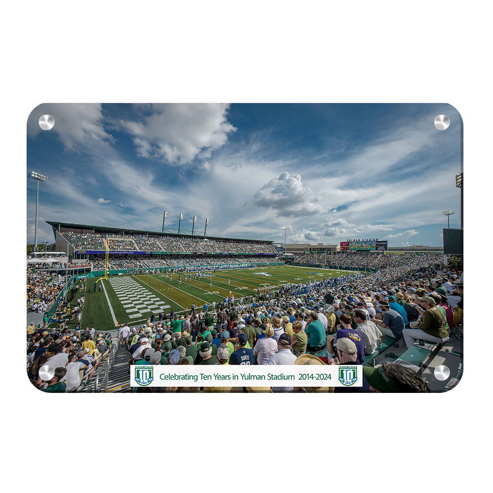 Tulane Green Wave - Celebrating 10 Years in Yulman Stadium - College Wall Art #Canvas