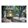 Tulane  Green Wave - Rainy Day Street Car St. Charles - College Wall Art #Poster