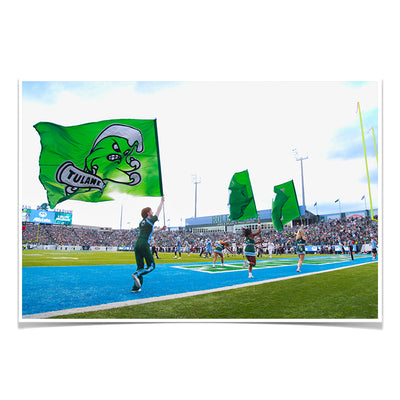 Tulane  Green Wave - Tulane Flags - College Wall Art #Poster