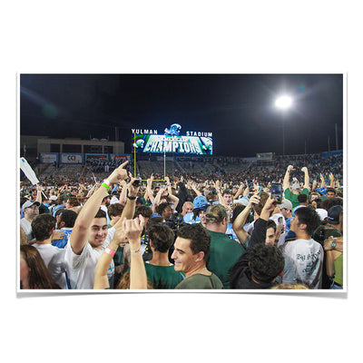 Tulane  Green Wave - Tulane Fans Storm the Field - College Wall Art #Poster