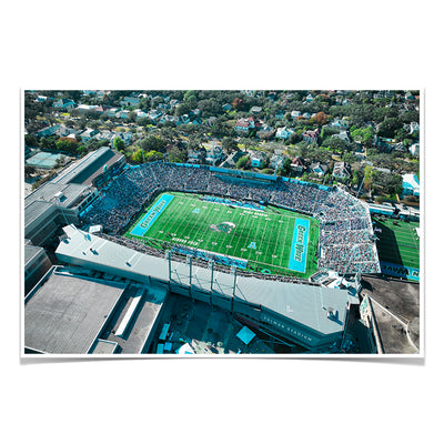 Tulane  Green Wave - Yulman Aerial - College Wall Art #Poster