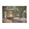 Tulane  Green Wave - Rainy Day Street Car St. Charles - College Wall Art #Wood