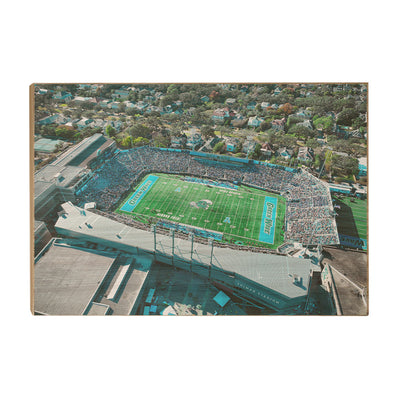 Tulane  Green Wave - Yulman Aerial - College Wall Art #Wood