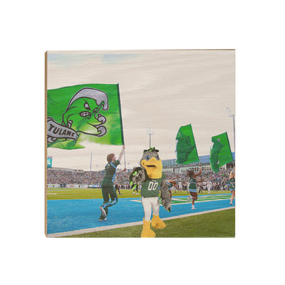 Tulane Green Way - Riptide - College Wall Art #Wood