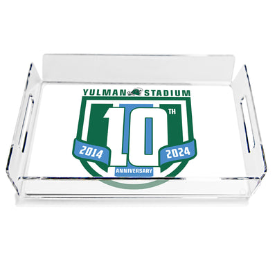 Tulane Green Wave - Yulman Stadium 10 Year Anniversary Logo Decorative Serving Tray