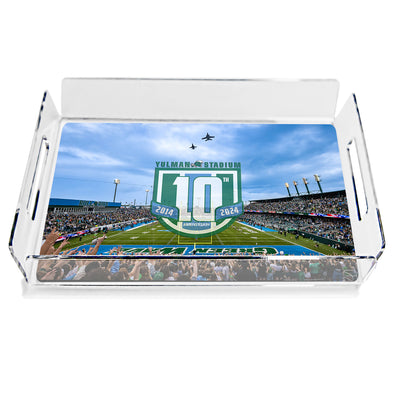 Tulane Green Wave - Yulman Stadium 10 Year Anniversary Logo Decorative Serving Tray