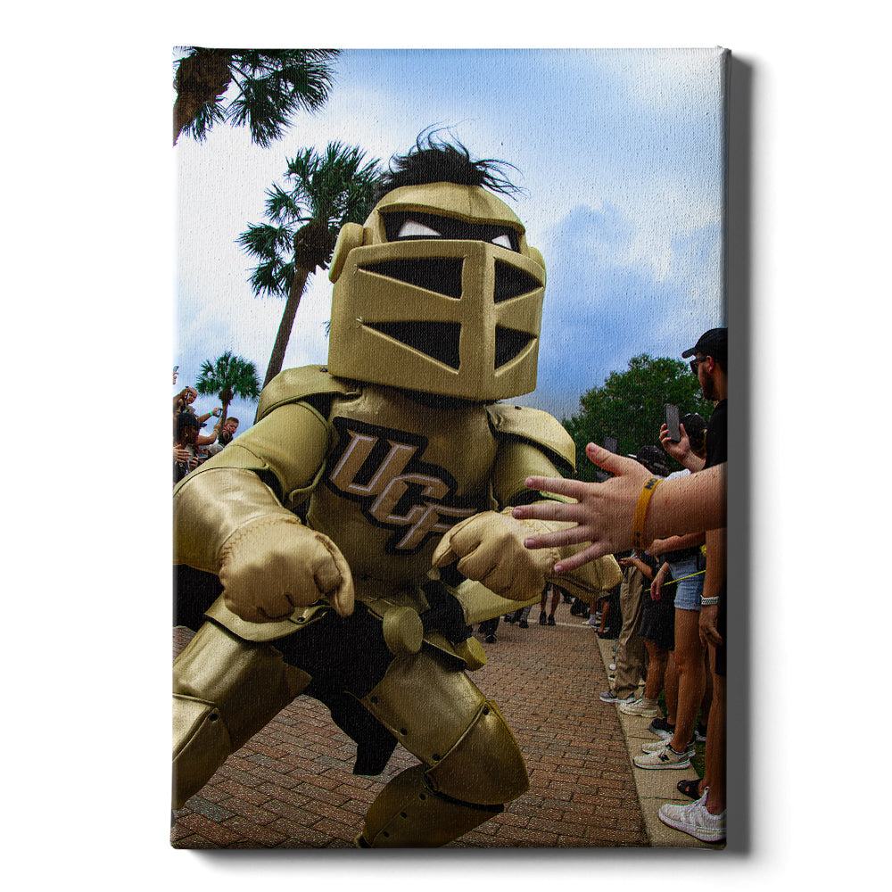UCF Knights - Knightro Knight Walk - College Wall Art #Canvas