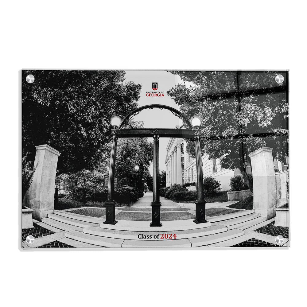 Georgia Bulldogs - Arch B&W Class of 2024 - College Wall Art #Canvas