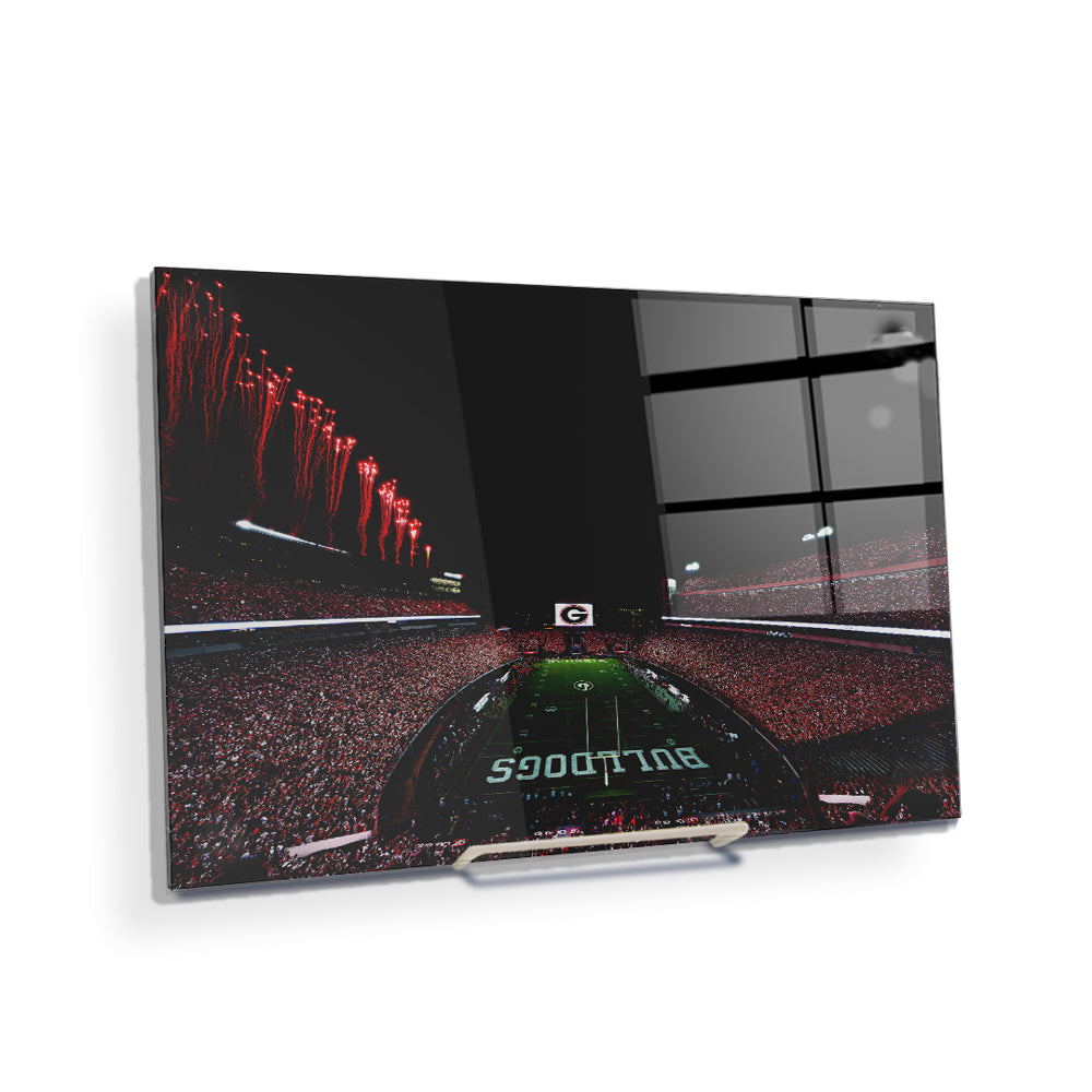 Georgia Bulldogs - Between the Hedges - College Wall Art #Canvas