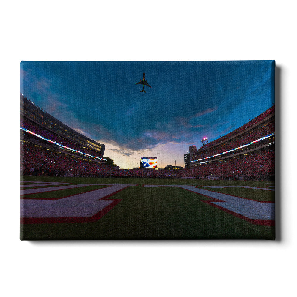 Georgia Bulldogs - Georgia Dawgs Flyover - College Wall Art #Canvas