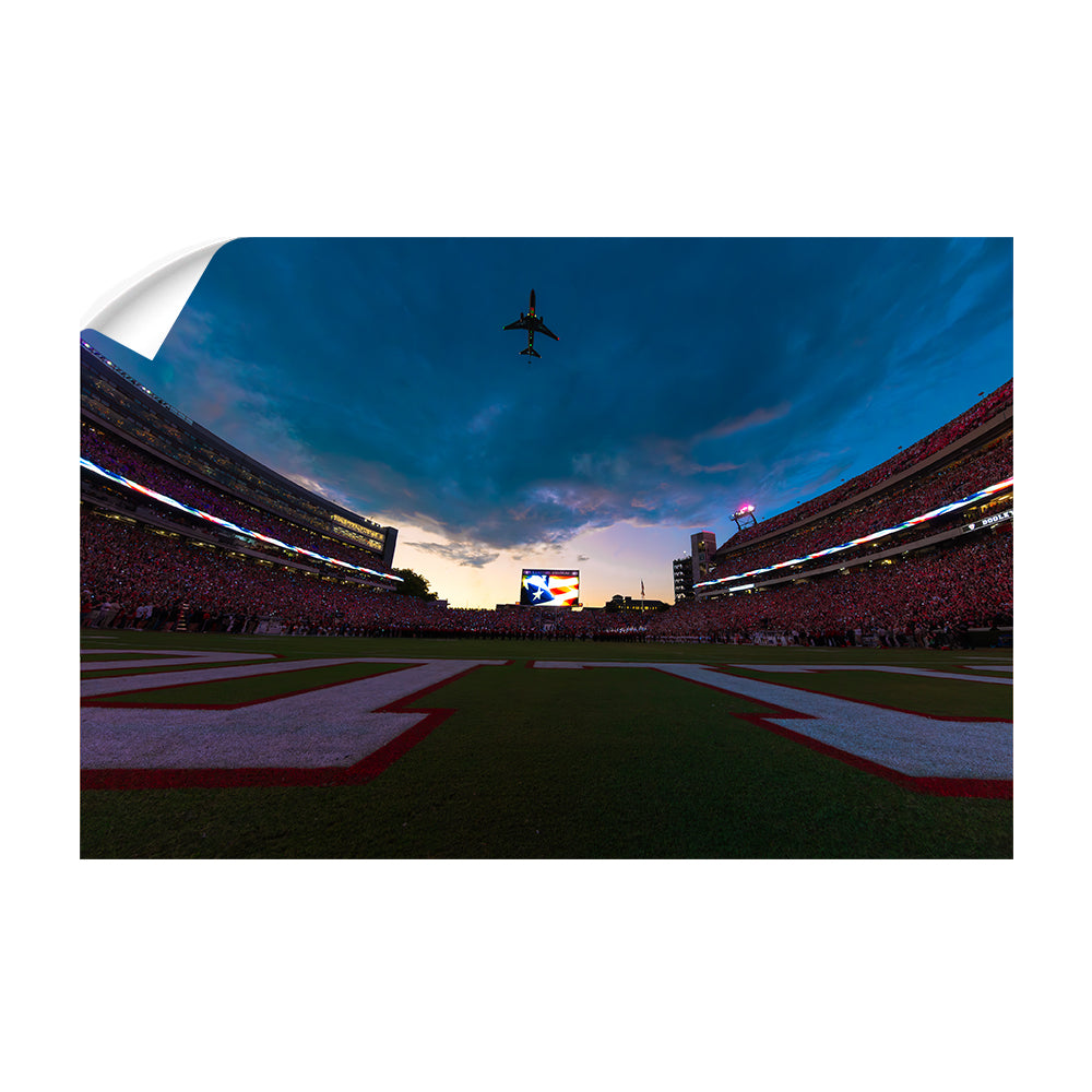 Georgia Bulldogs - Georgia Dawgs Flyover - College Wall Art #Canvas