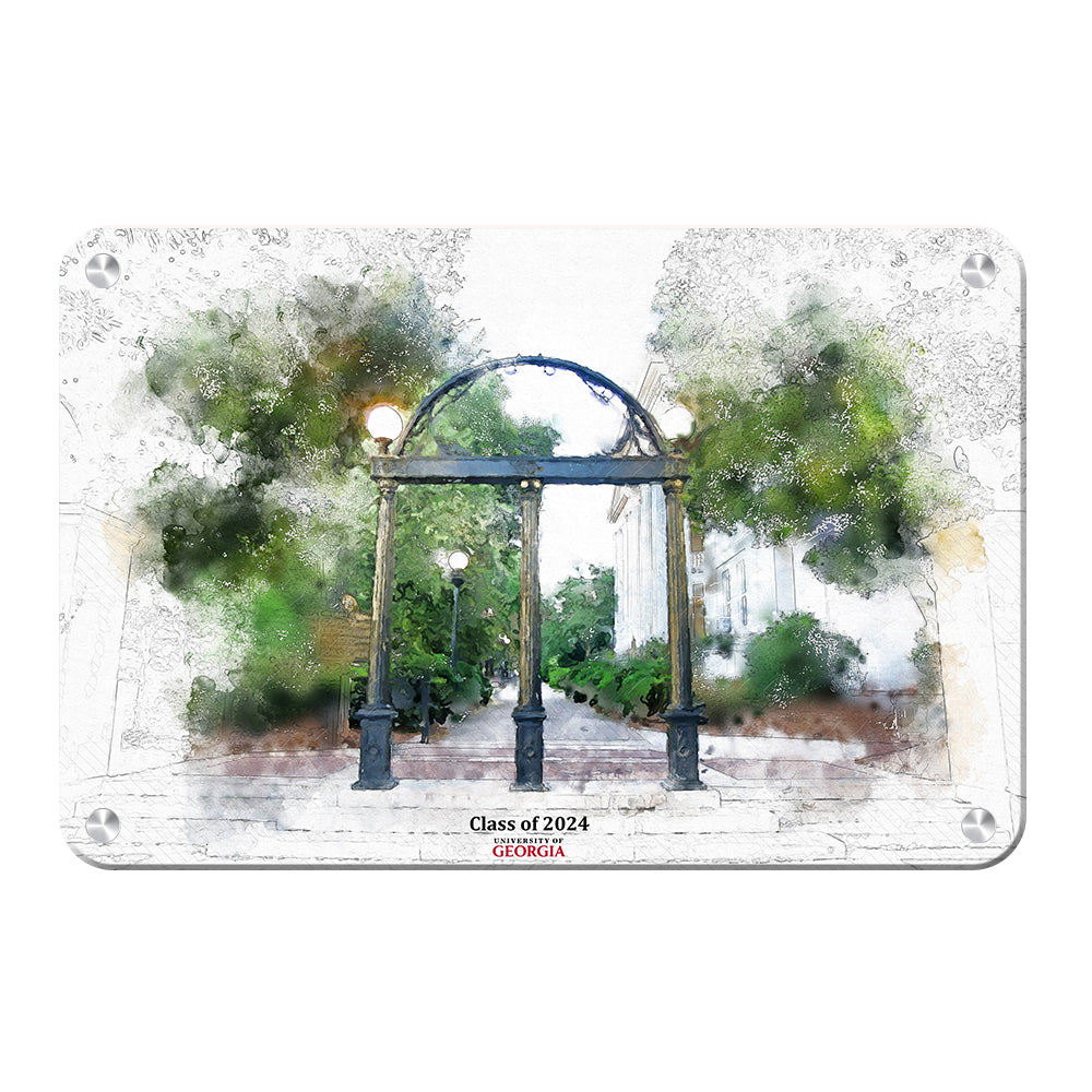 Georgia Bulldogs - Arch Painting Class of 2024 - College Wall Art #Canvas