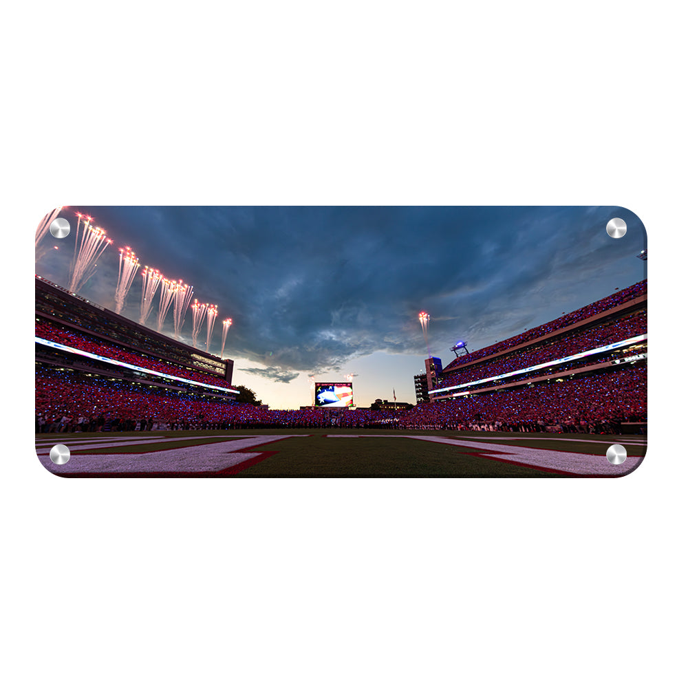 Georgia Bulldogs - Georgia Star Spangled Banner Panoramic - College Wall Art #Canvas