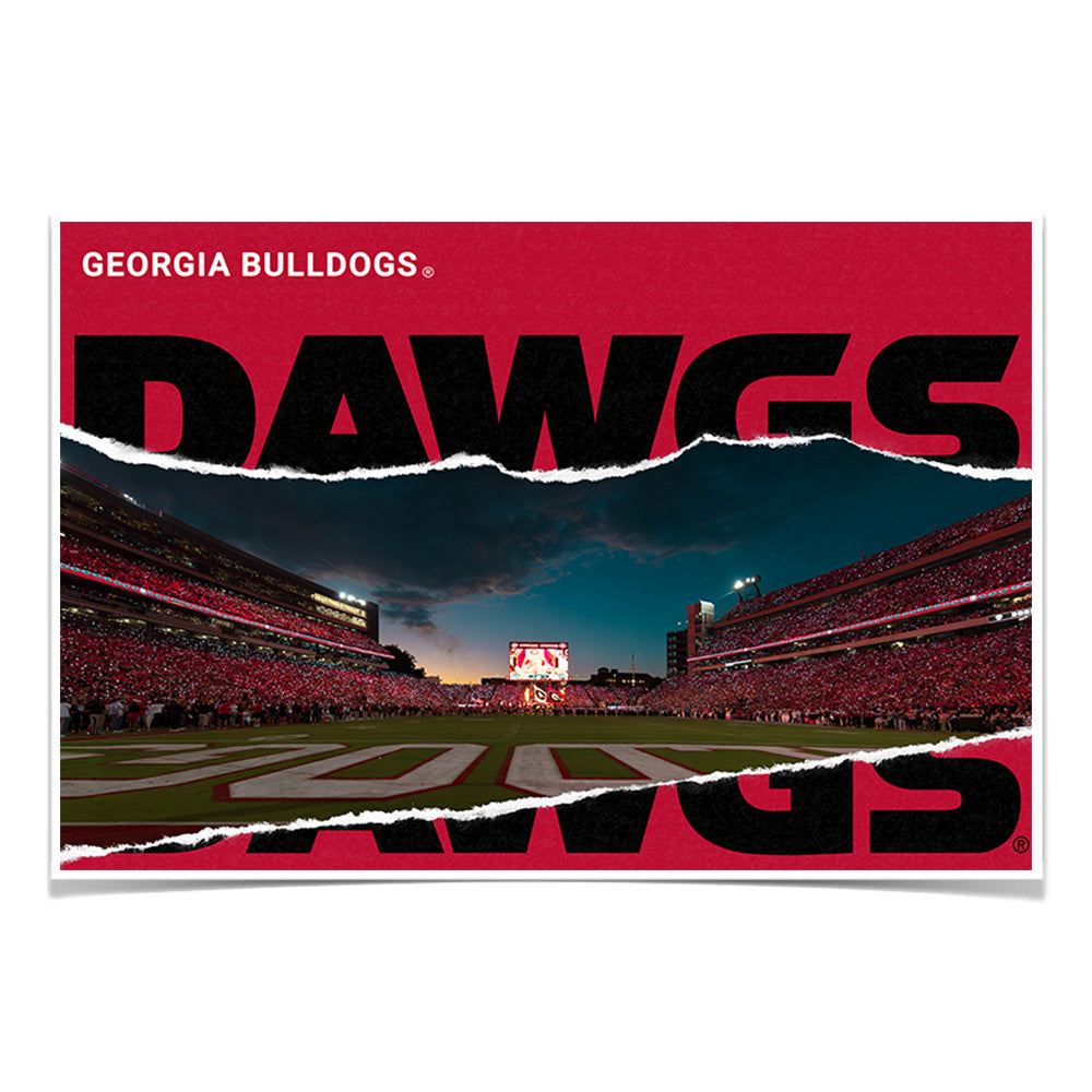 Georgia Bulldogs - Georgia Entering the Field - College Wall Art #Canvas