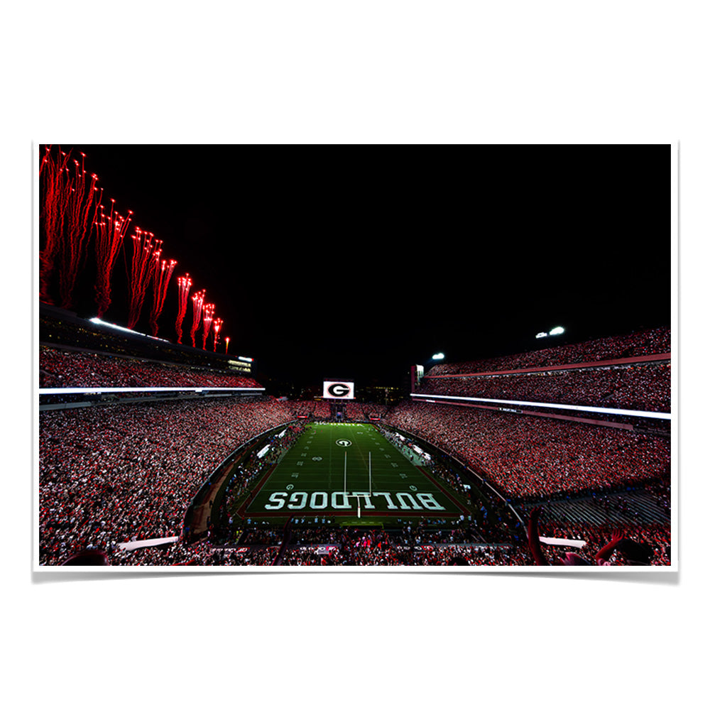 Georgia Bulldogs - Between the Hedges - College Wall Art #Canvas