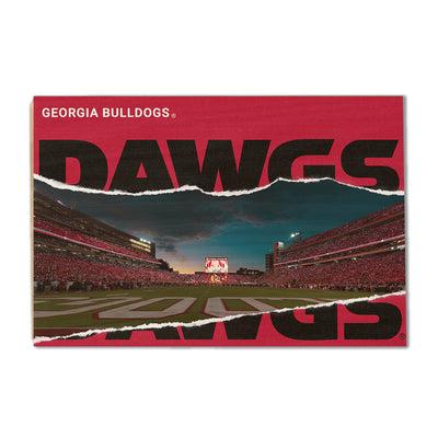 Georgia Bulldogs - Georgia Entering the Field - College Wall Art #Wood