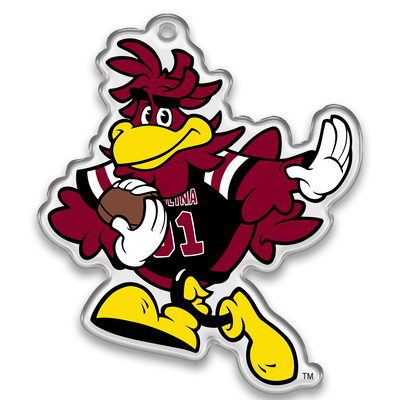 South Carolina Gamecocks - Cocky Mascot Football Ornament & Bag Tag