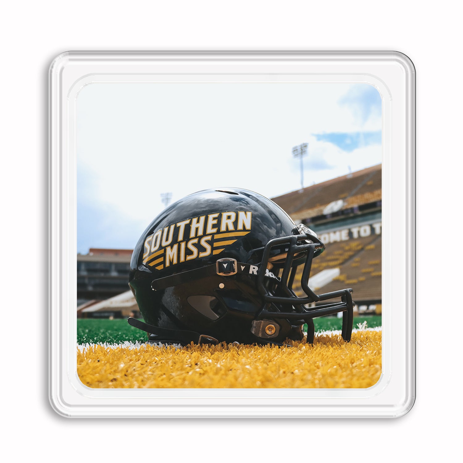 Southern Miss Golden Eagles - Southern Miss Football Helmet Drink Coaster
