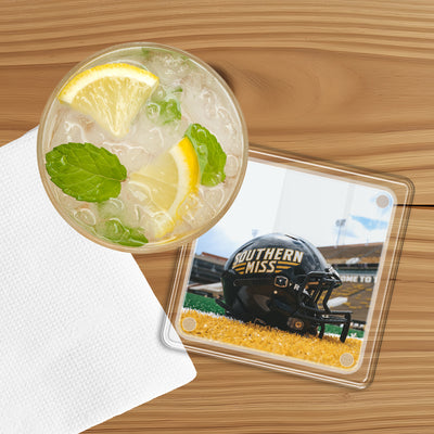 Southern Miss Golden Eagles - Southern Miss Football Helmet Drink Coaster